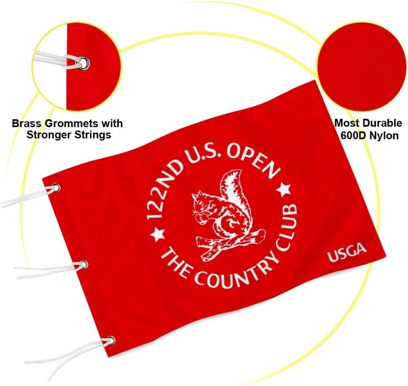 2BUT Red USGA Golf Pin Flag, 20" L x 13" H, Double-Sewn 600D Nylon, Miniature Pin Flag with Grommets, Perfect for Indoor/Outdoor/Backyard/Garden/Putting Green/Golf Training Course/Driving Range - Image 3